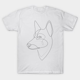 German Shepherd - one line drawing T-Shirt